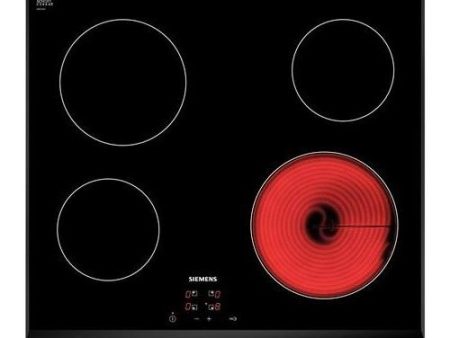 Placa de Vitrocerâmica Siemens ET651HE17E | Elétrica | 59.2 cm | 4 Zonas | Preto Online now