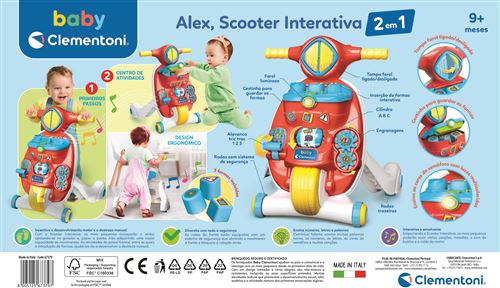 Alex, Scooter Interativa - 2 em 1 - Baby Clementoni Supply