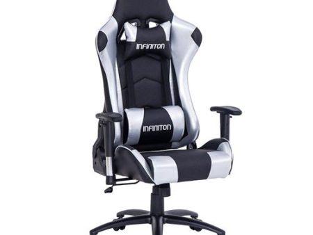 Cadeira Gaming Infiniton Gseat-02 Preto   Prateado Hot on Sale