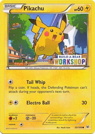 Pikachu (20 108) (Build A Bear Workshop Exclusive) [Miscellaneous Cards] Online